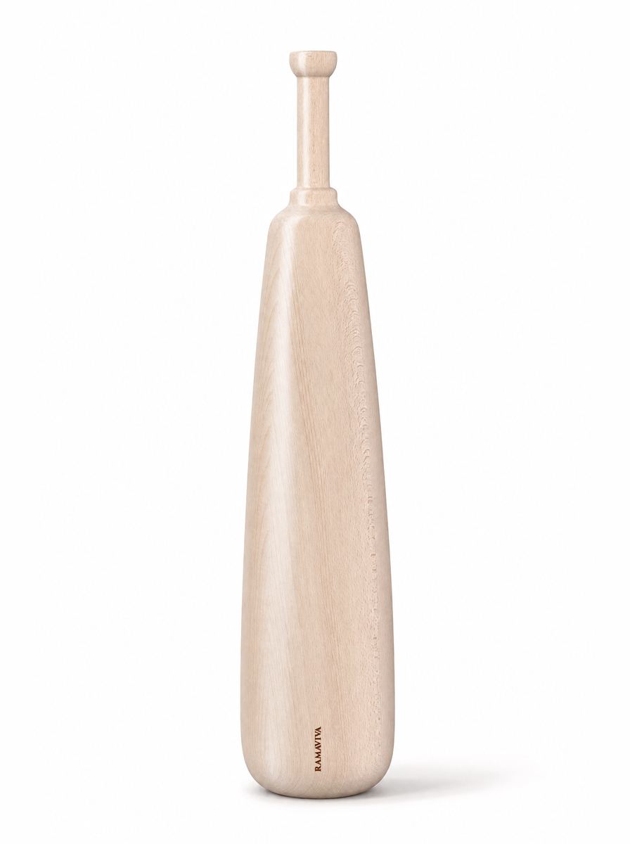 Maza Fagus de haya laminada (8 kg) sobre fondo blanco, con el sello RAMAVIVA en la base